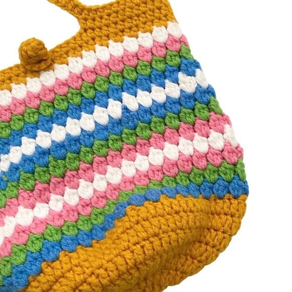 Boho Crochet Tote Bag in One Size - Picture 4 of 8